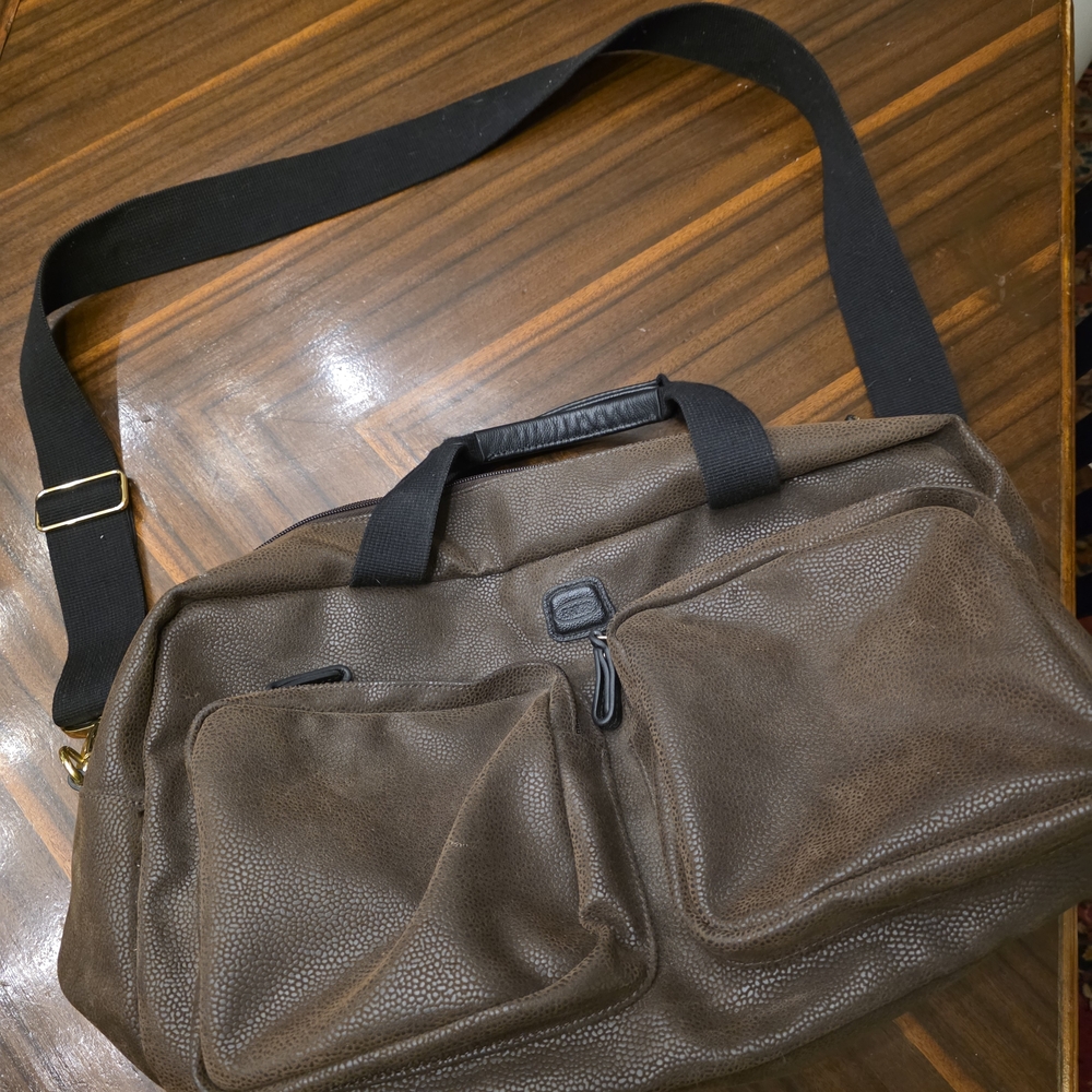 Bric's Brown Duffel Bag with Black Strap